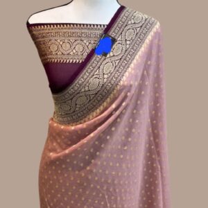Pure Khaddi Georgette Handloom Banarasi Saree