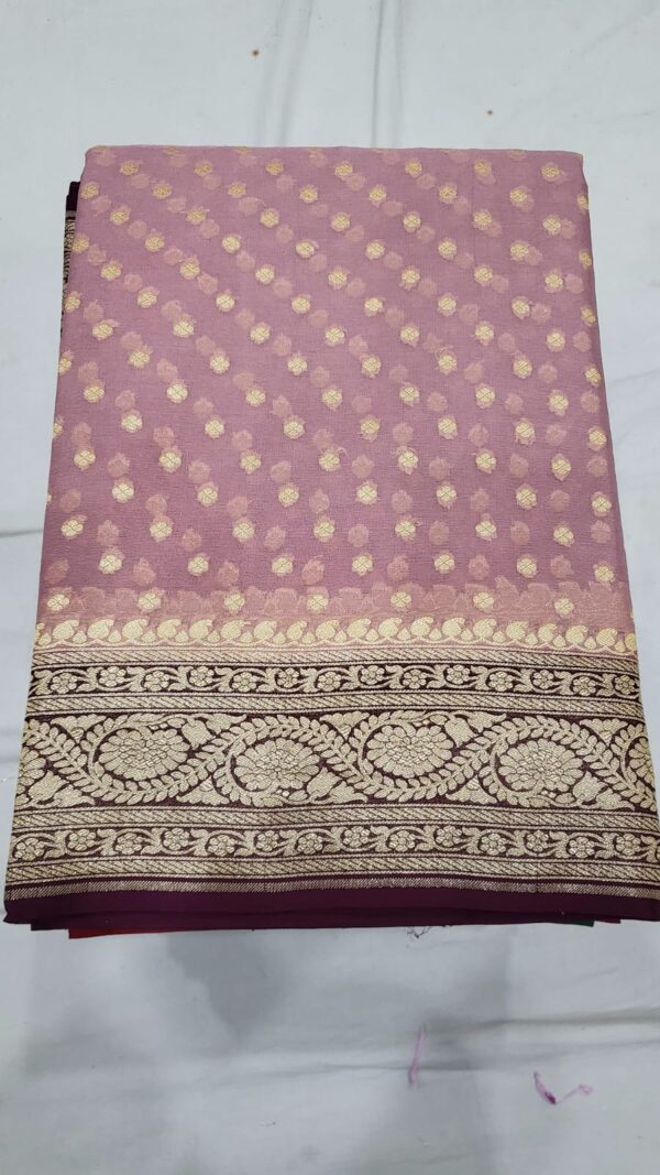 Pure Khaddi Georgette Handloom Banarasi Saree