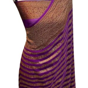 Pure Khaddi Georgette Handloom Banarasi Saree