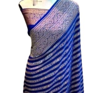 Pure Khaddi Georgette Handloom Banarasi Saree