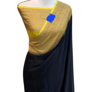 Khaddi Georgette Sarees with Antique Zari