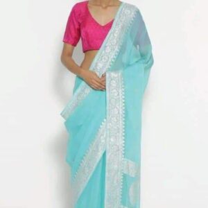 Khaddi Chiffon Banarasi Handloom Saree