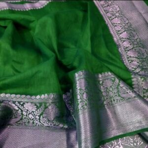 Pure linen Banarasi Saree