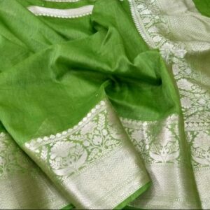 Pure linen Banarasi Saree