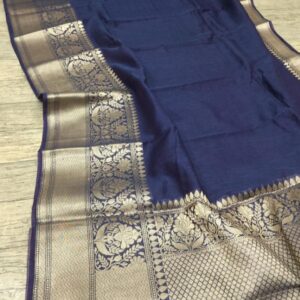 Pure linen Banarasi Saree