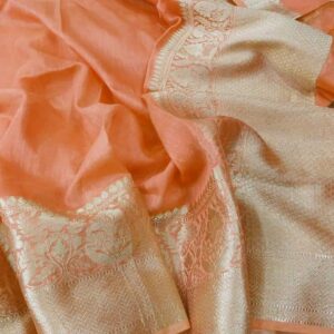 Pure linen Banarasi Saree
