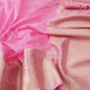 Pure linen Banarasi Saree